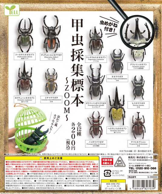 5月発売】甲虫採集標本〜ZOOM〜 50個入り (200円カプセル)【二次予約