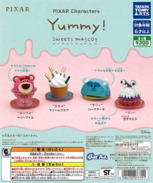 PIXAR Yummy!スイーツマスコット　40個入り (300円カプセル)