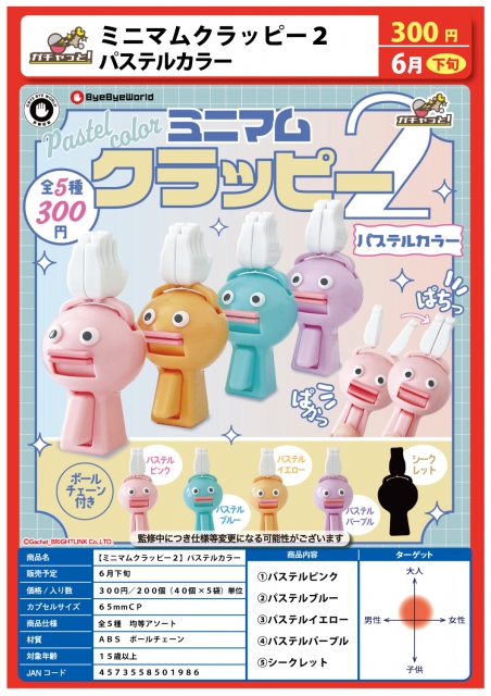 6月発売】ミニマムクラッピー2パステルカラー 40個入り (300円カプセル