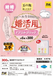 【9月発売】婚活用アクリルブロック　40個入り (300円カプセル)【二次予約】