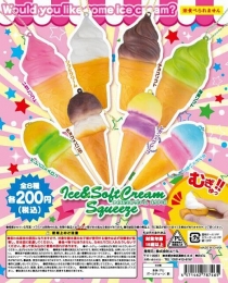 アイス&ソフトクリーム　スクイーズ　50個セット (200円カプセル)