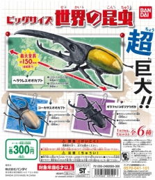【7月発売】ビックサイズ　世界の昆虫　40個入り (300円カプセル)
