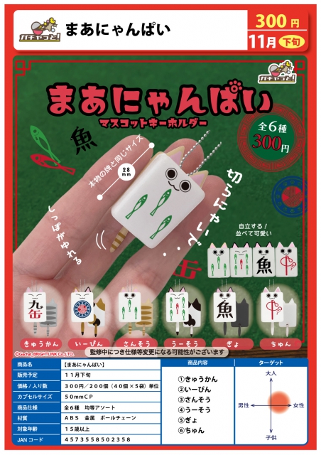 11月発売】まあにゃんぱい 40個入り (300円カプセル)【二次予約