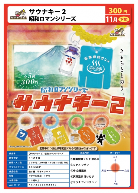 サウナキー2昭和ロマンシリーズ 40個入り (300円カプセル 