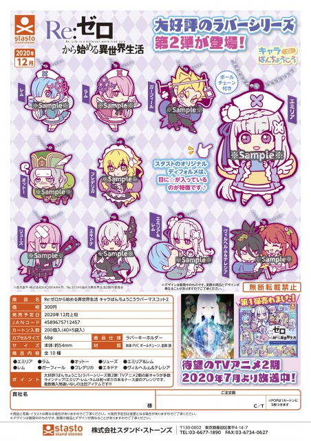 12月発売】Re:ゼロから始める異世界生活 キャラばんちょうこうラバー ...