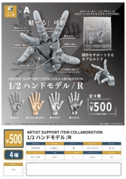 【1月発売】ARTIST SUPPORT ITEM COLLABORATION 1/2ハンドモデル/R 　20個入り (500円カプセル)【二次予約】